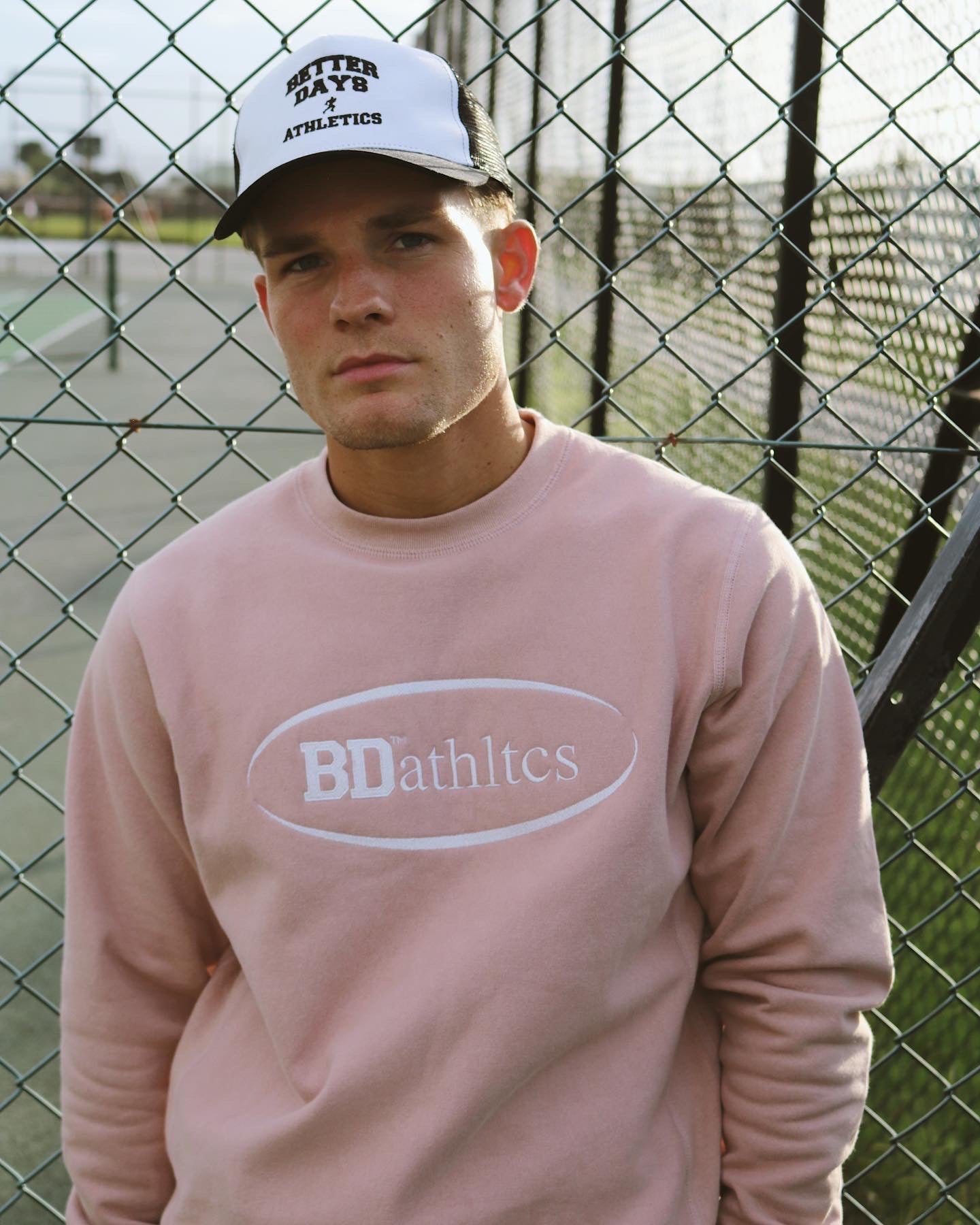 Vintage pink Athletics crewneck