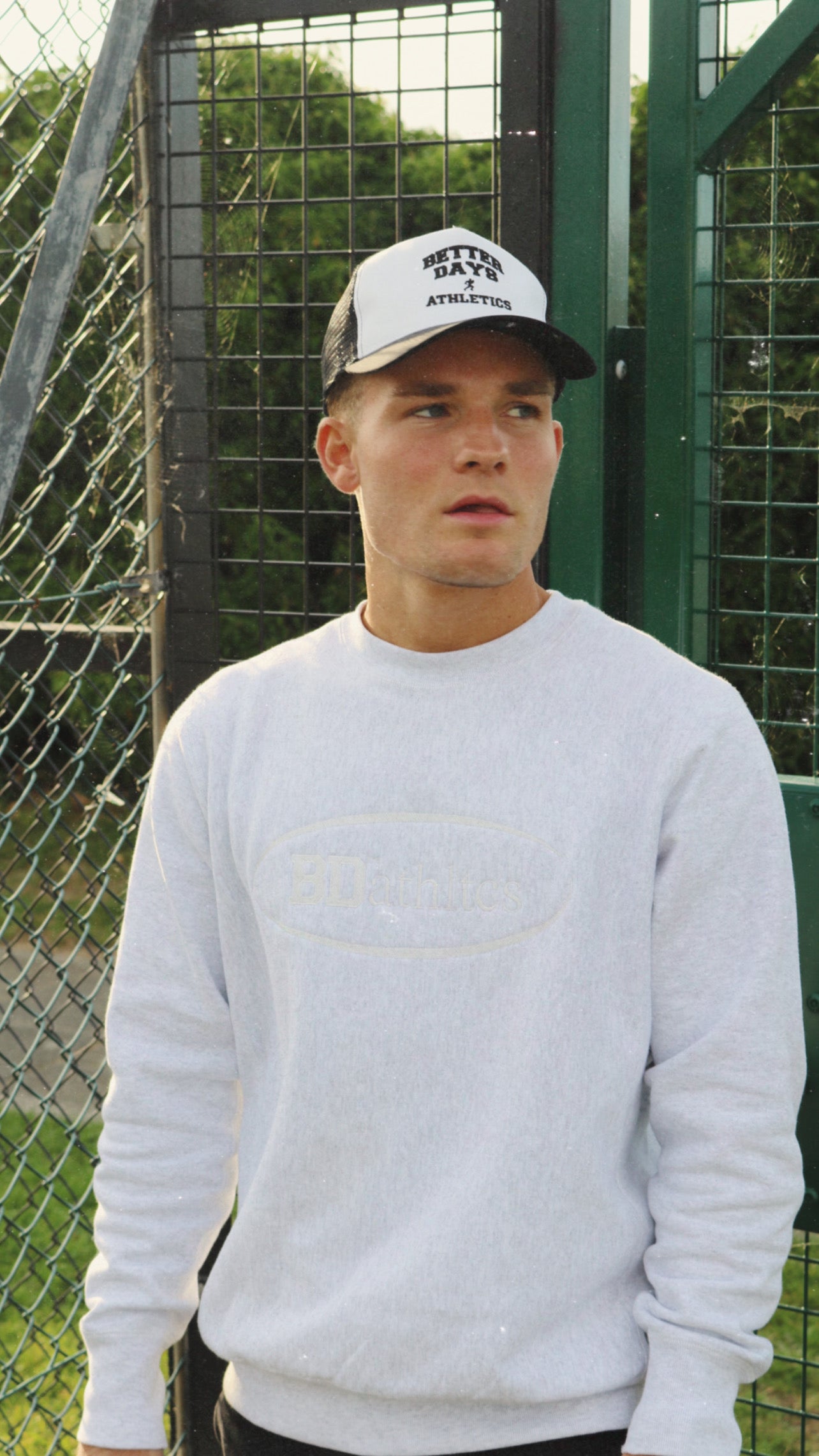 Ash grey Athletics crewneck