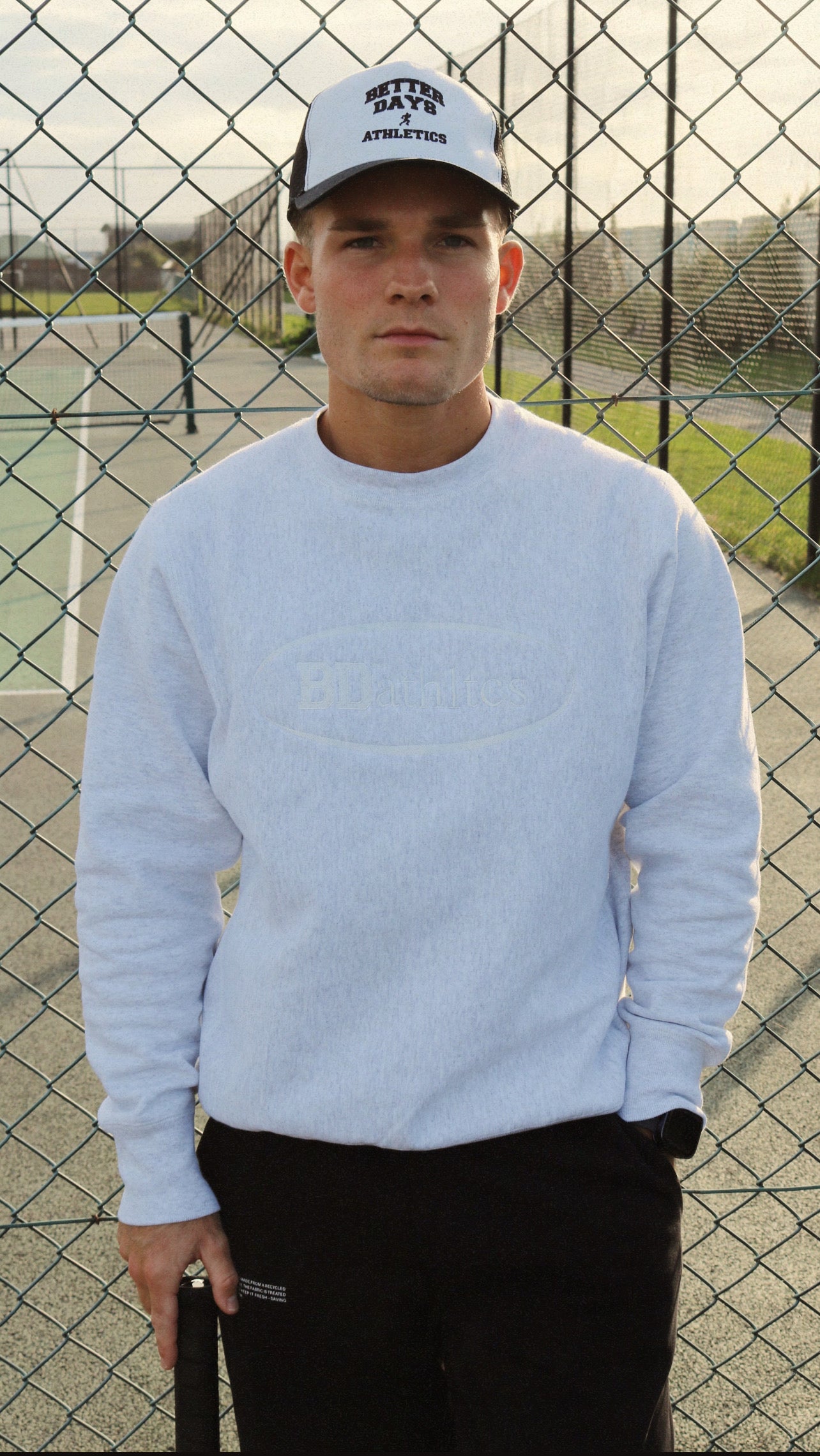 Ash grey Athletics crewneck