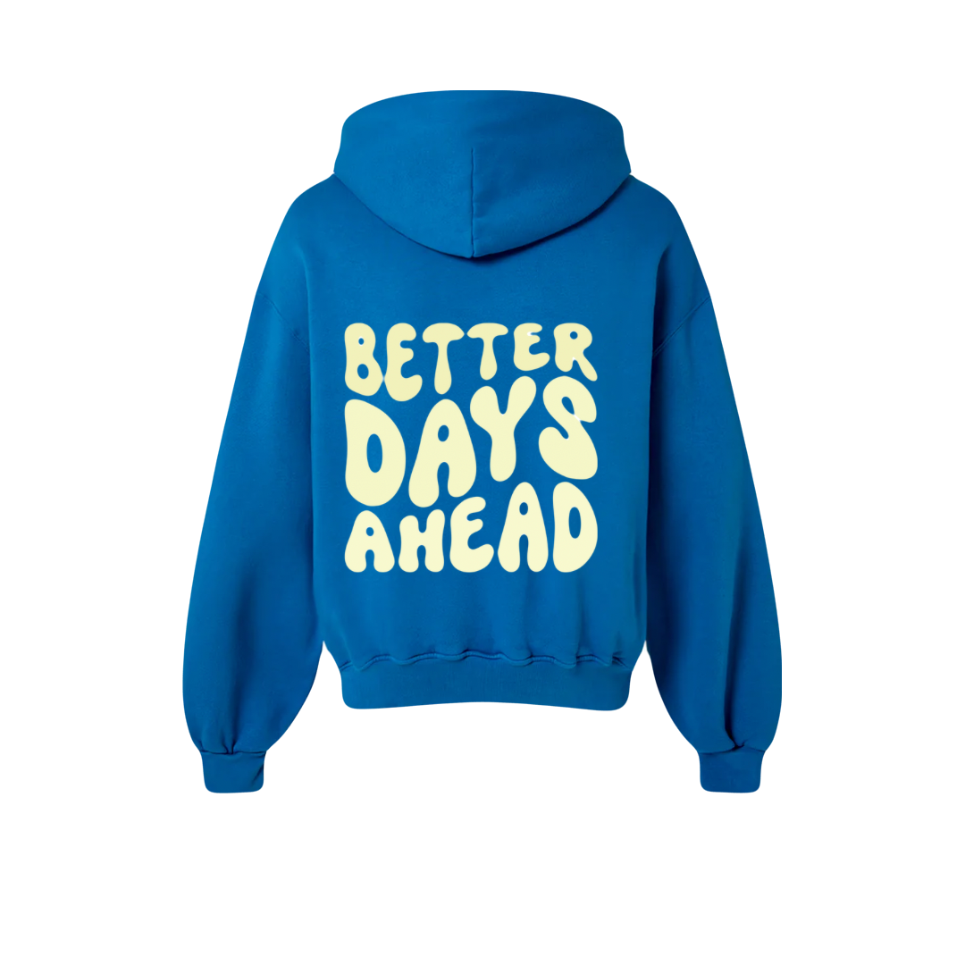 Retro Puff Print Hoodie - Cobalt Blue (Coming soon)