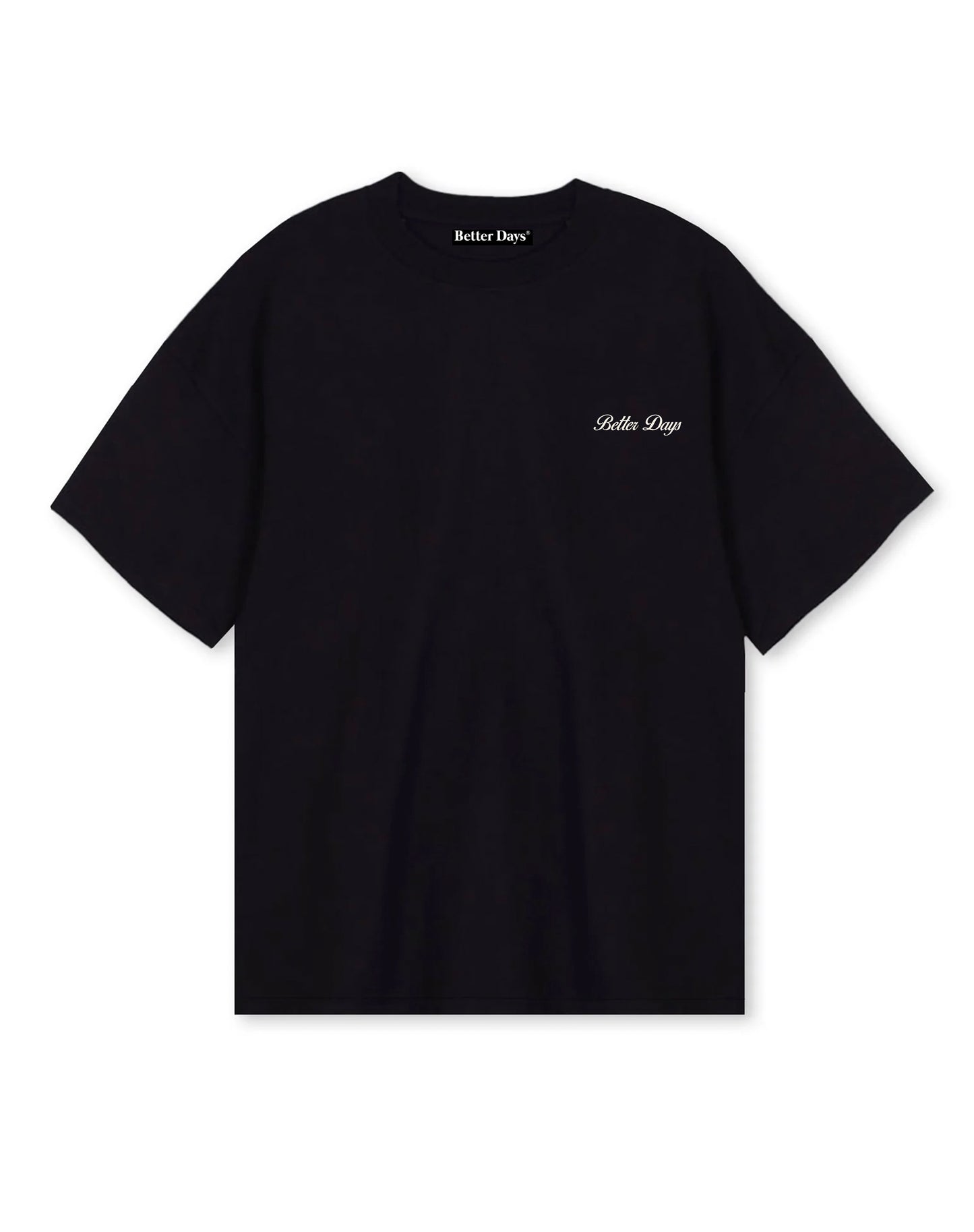 Black oversized basic T