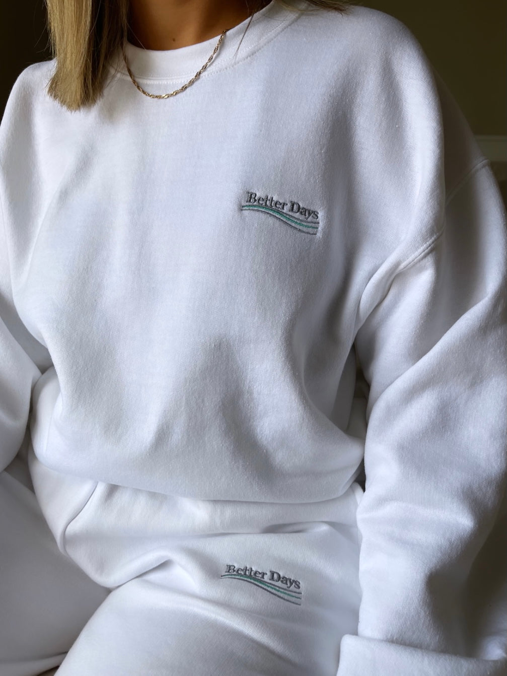 Wave logo jumper and pants set