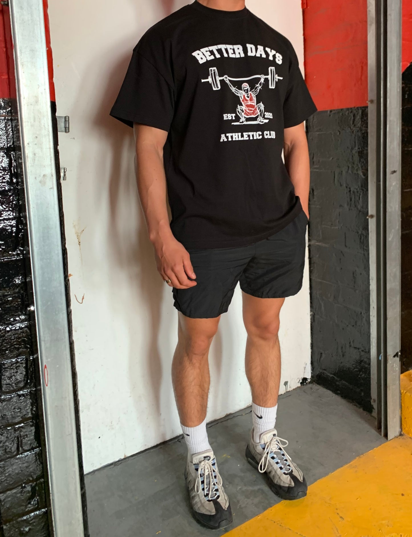 Black Athletic club oversized T shirt
