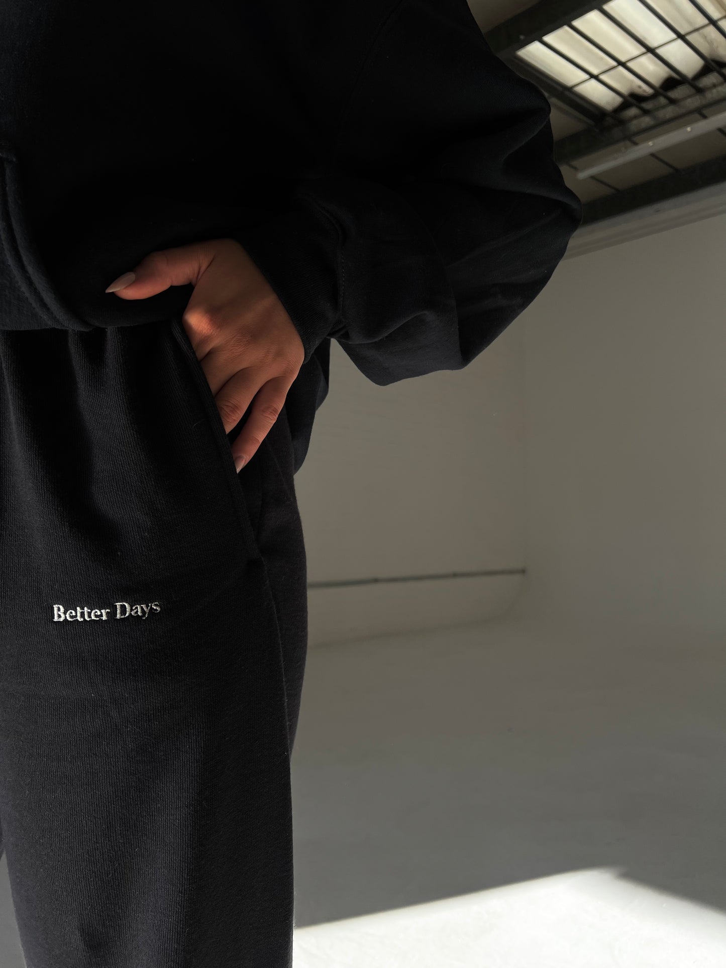 Jet Black Everyday sweatpants.