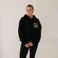 Retro Puff Print Hoodie - Jet Black