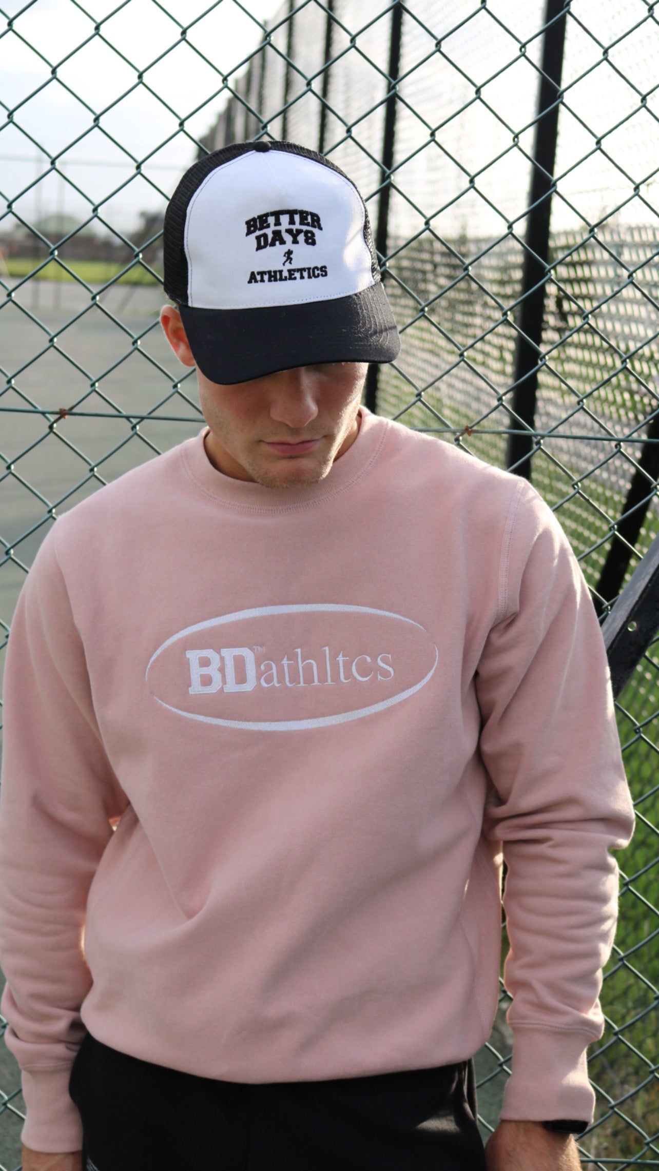 Vintage pink Athletics crewneck