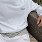 Wave logo white crewneck jumper