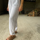 Wave logo white sweatpants