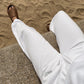 Wave logo white sweatpants