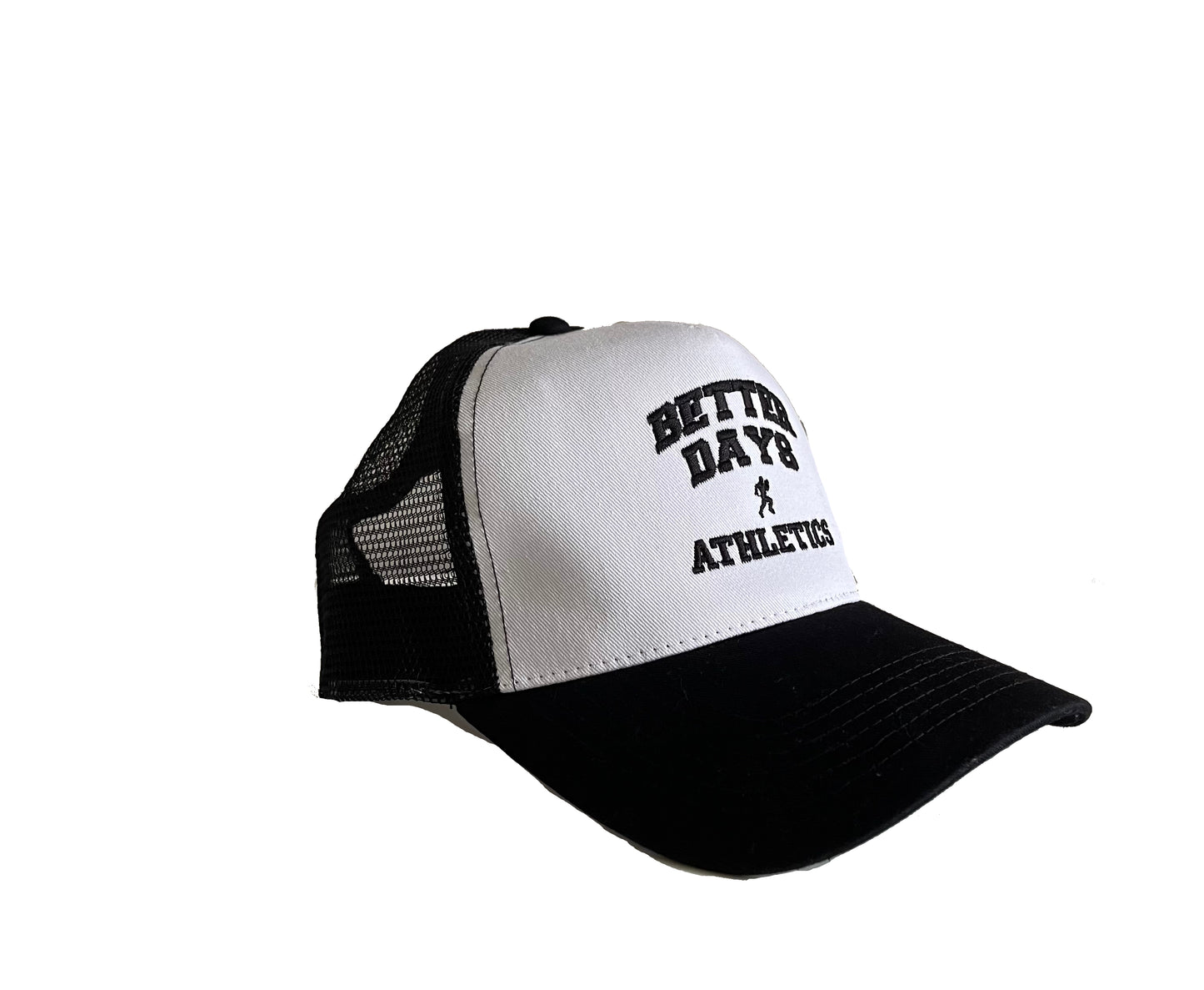 White/Black BD Athletics trucker cap