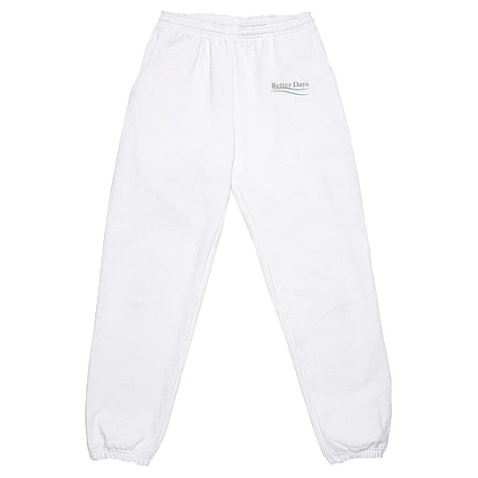 Wave logo white sweatpants