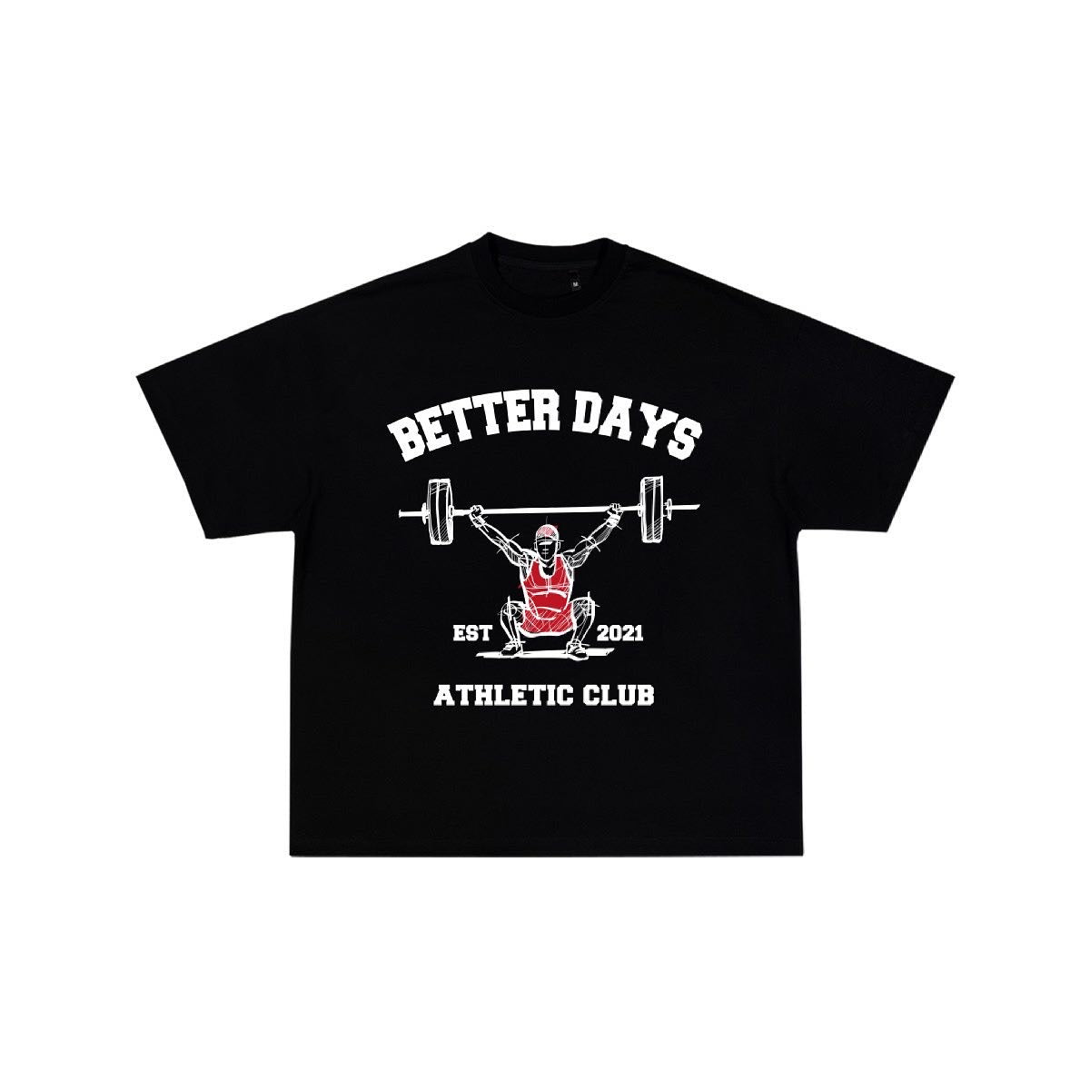 Black Athletic club oversized T shirt