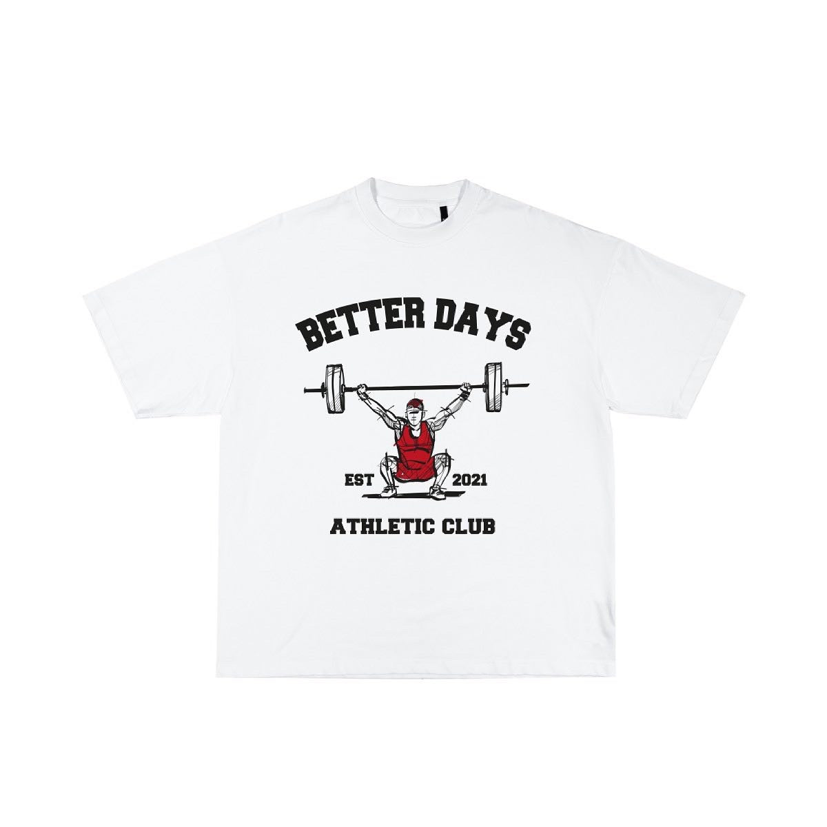 White Athletic club oversized T shirt
